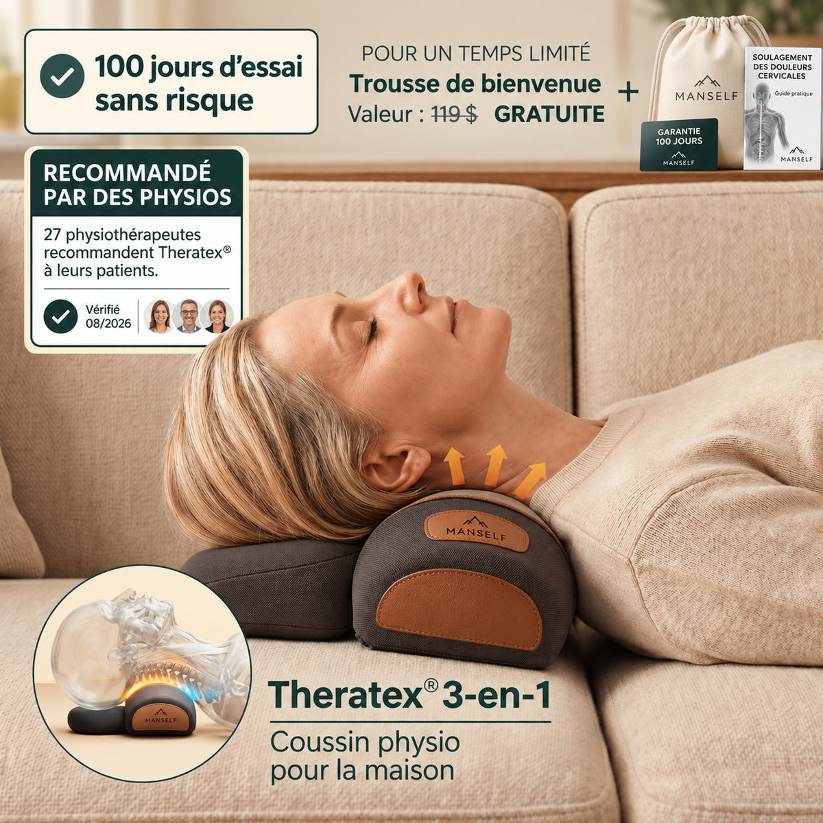 Appareil de massage Theratex 3-en-1