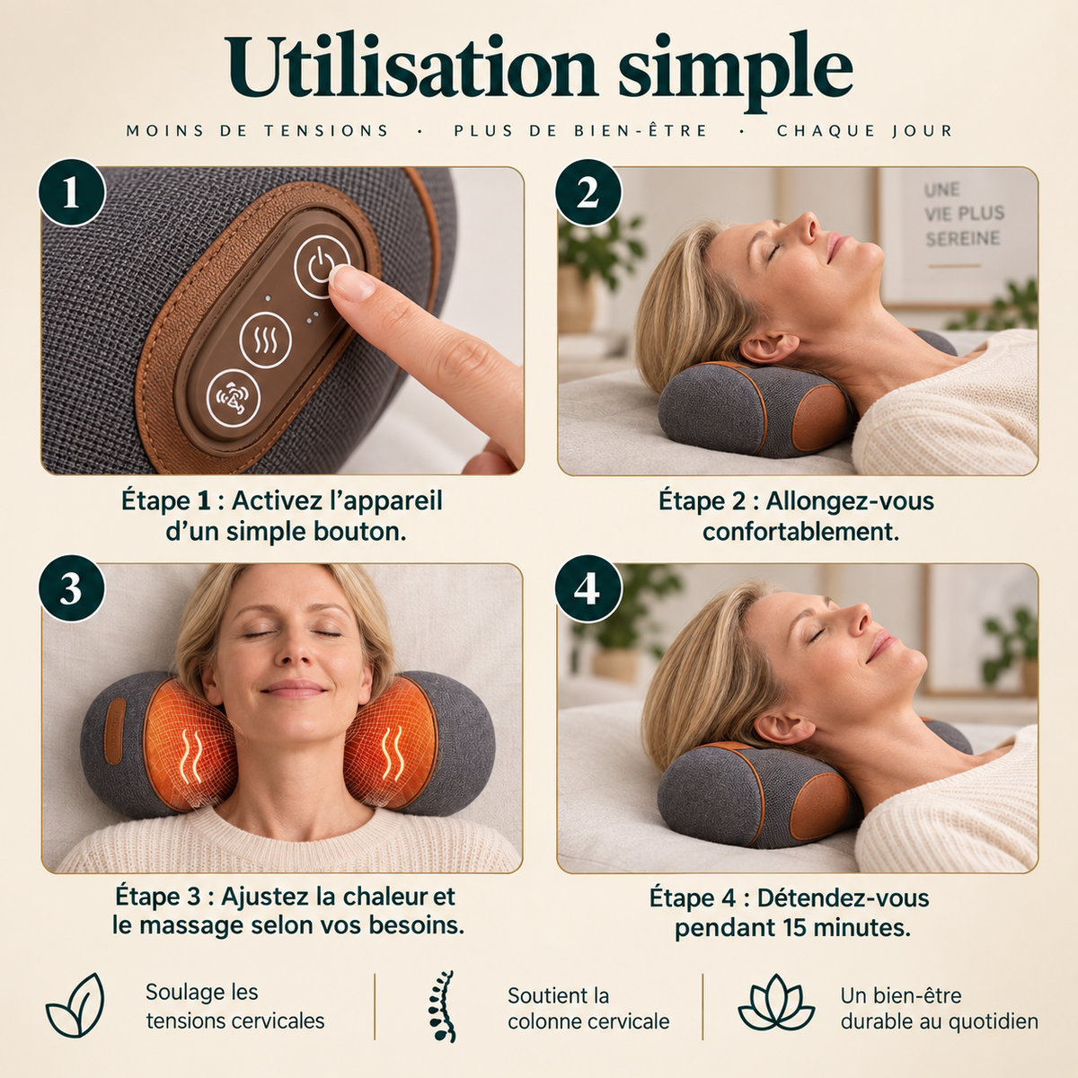 Appareil de massage Theratex 3-en-1