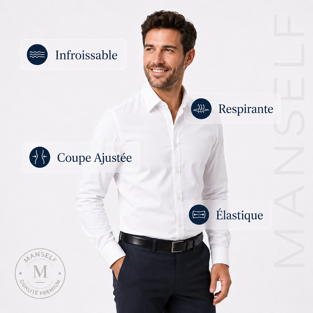 Chemise Infroissable à Coupe Ajustée